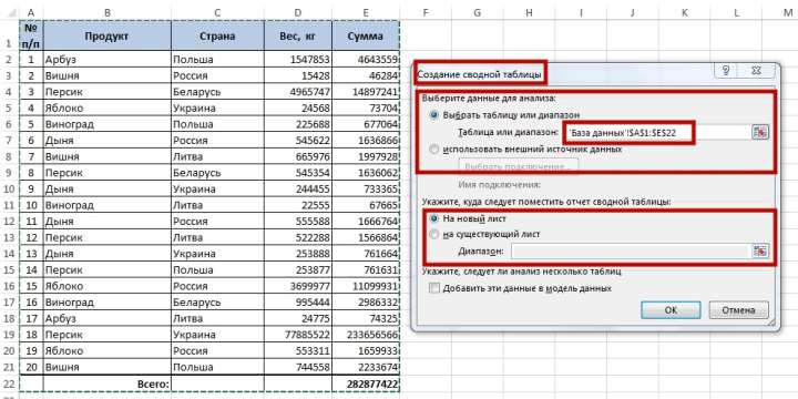 sozday svodnayu tablicu 4 Как создать сводную таблицу в Excel