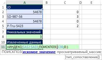 Рис. 19.43. Вы начинаете формулу для извлечения и сортировки данных в ячейке A11