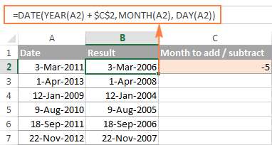Сложение и вычитание дат в Excel