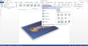 Различные эффекты для рисунка в Ворде