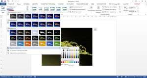 Изменения цвета рисунка в Ворде