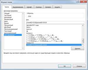 формат ячеек в Excel