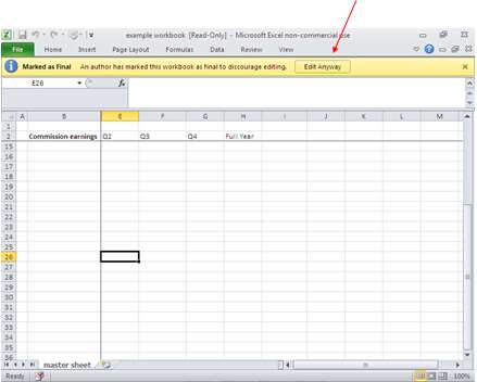 Настройка защиты в Excel
