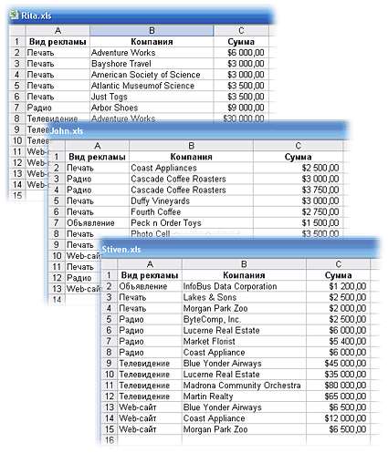 Как соединить две таблицы в Excel