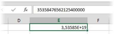 Введенное длинное число превращается в компактную экспоненциальную форму