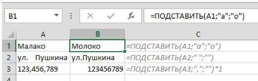 Функция ПОДСТАВИТЬ может легко избавиться от ошибок