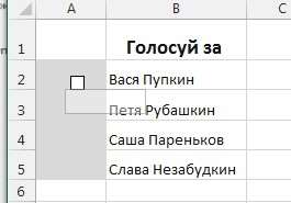 Как поставить галочку в Excel