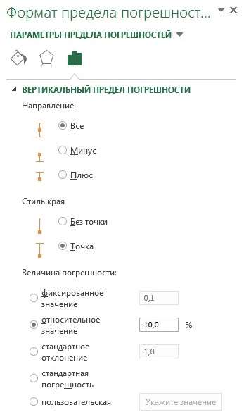 Горизонтальная диаграмма в Excel