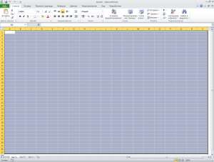 рабочий лист Excel
