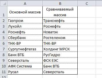 87-1-сравнение двух массивов