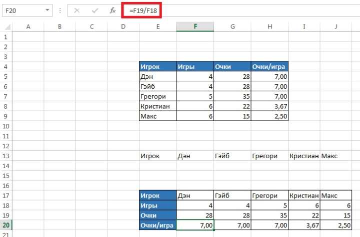 Excel умножить столбец на число