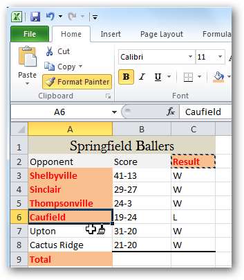 Формат по образцу в Excel