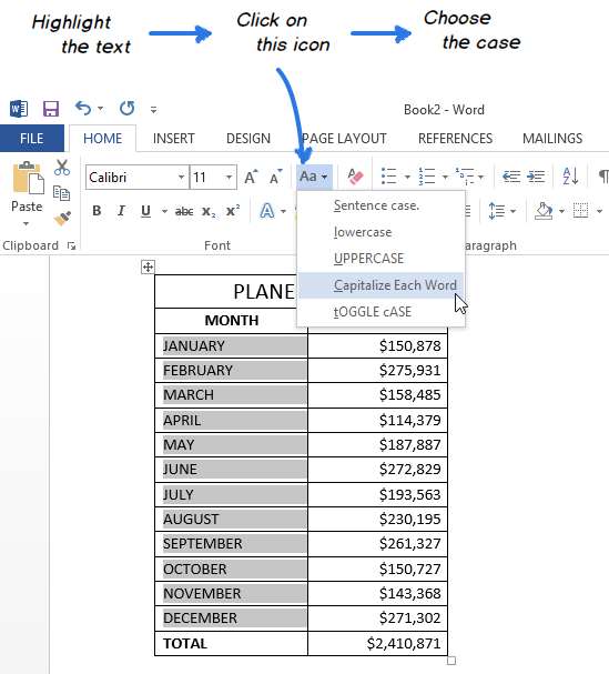 Изменить регистр в Excel