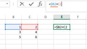 Excel как закрепить ячейку в формуле