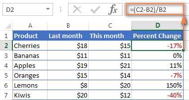 Считаем проценты в Excel