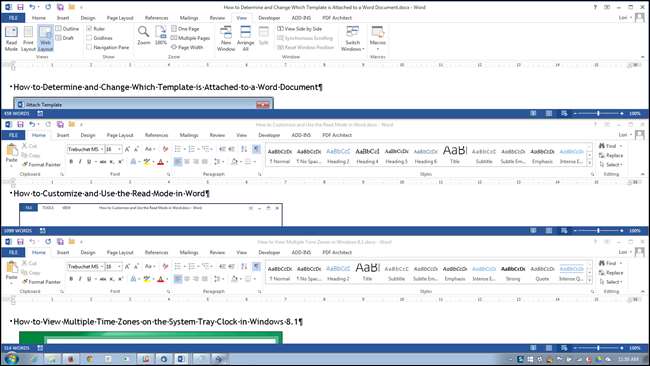 Просматриваем сразу несколько документов в Word