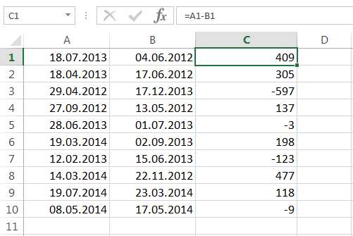 Математические функции Excel