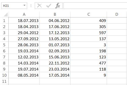 Математические функции Excel